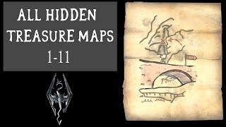 Skyrim - All Treasure Map Location 1 - 11