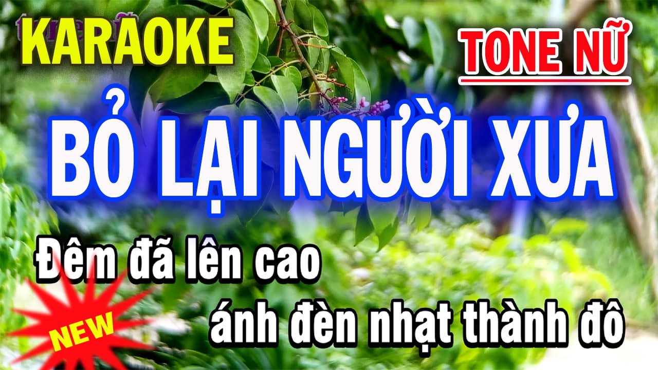 Karaoke Bỏ Lại Người Xưa - Tone Nữ - ST CNS Tiến Thành