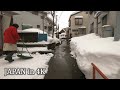 【4K】Walking in Yuzawa, Niigata. Snow, snow, more snow and water.