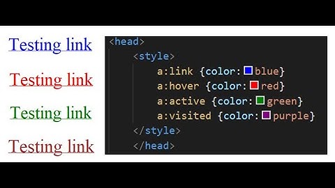 How To Style Links In HTML / CSS | :link, :visited, :hover,:active and :focus pseudo class selector