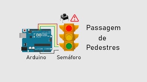 Arduino - Exemplo de Semáforo com Sinalização de Passagem Pedestres