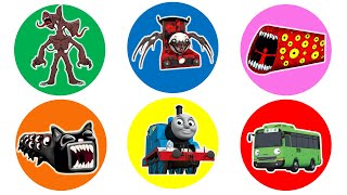 Spin Wheel Siren Head, Choo Choo Charles, Train Eater, Kereta Thomas, Bus Rogi, Cartoon Cat Eater