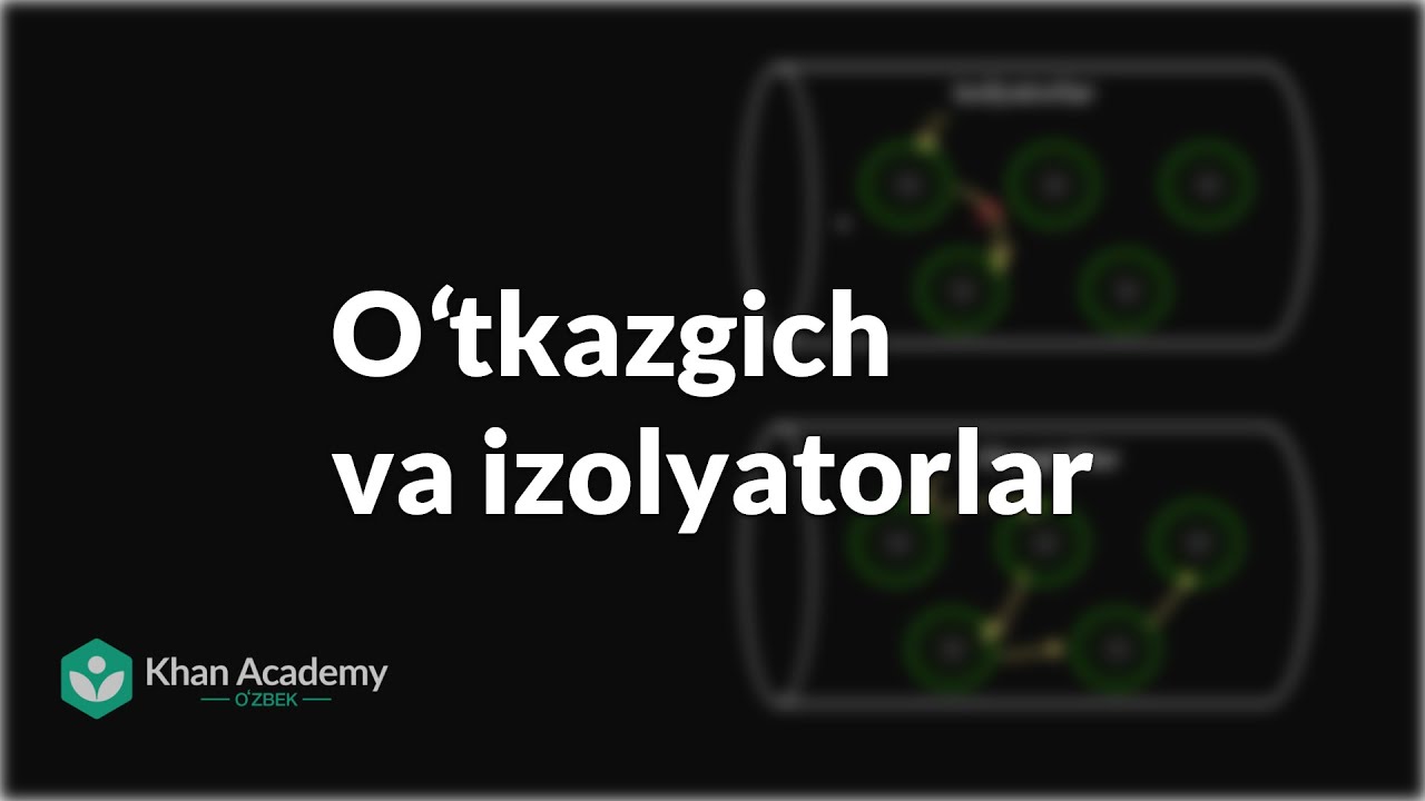 Oʻtkazgich va izolyatorlar | Elektr zaryad, maydon kuchlanganligi va potensiali | Fizika