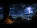 Intense Thunderstorm Sounds for Sleeping | Strong Rainstorm & Lightning | RDR2 ASMR Ambience