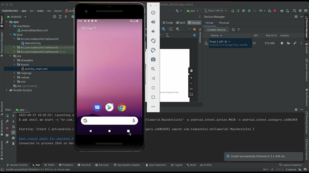 Conhecendo o Android Studio: Primeira Aplicação - YouTube