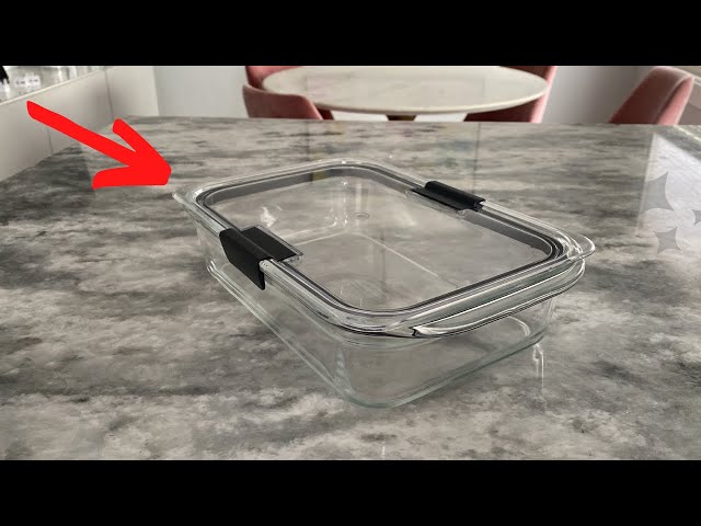 Rubbermaid Brilliance Glass Storage 4.7-Cup Food Containers with Lids,  Clear - 1 Minute Review 