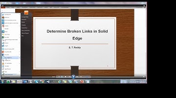 Determine Broken Links in Solid Edge