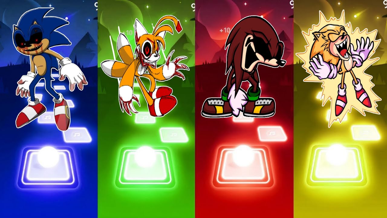 SONIC EXE VS TAILS EXE VS KNUCKLES EXE VS SUPER SONIC EXE - TilesHop