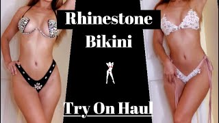 Rhinestone Thong Bikini Try On Haul