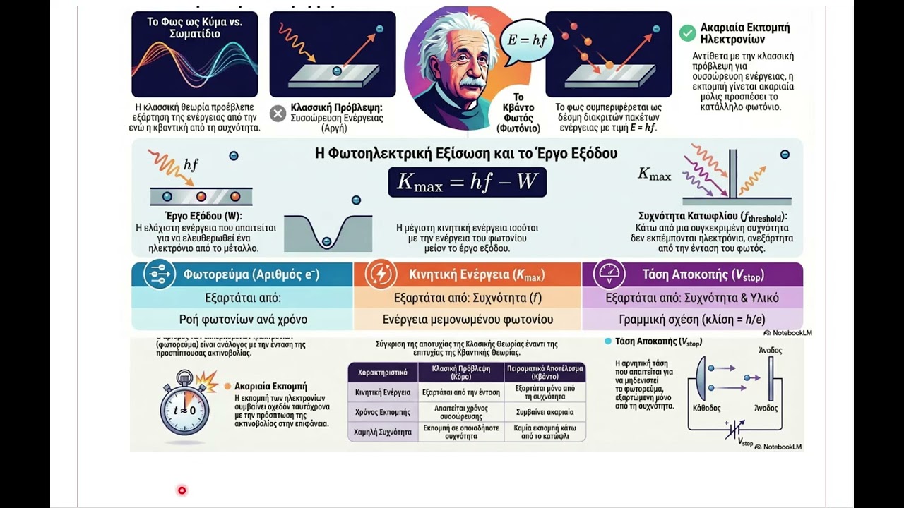Φωτοηλεκτρικό φαινόμενο (σύνοψη)