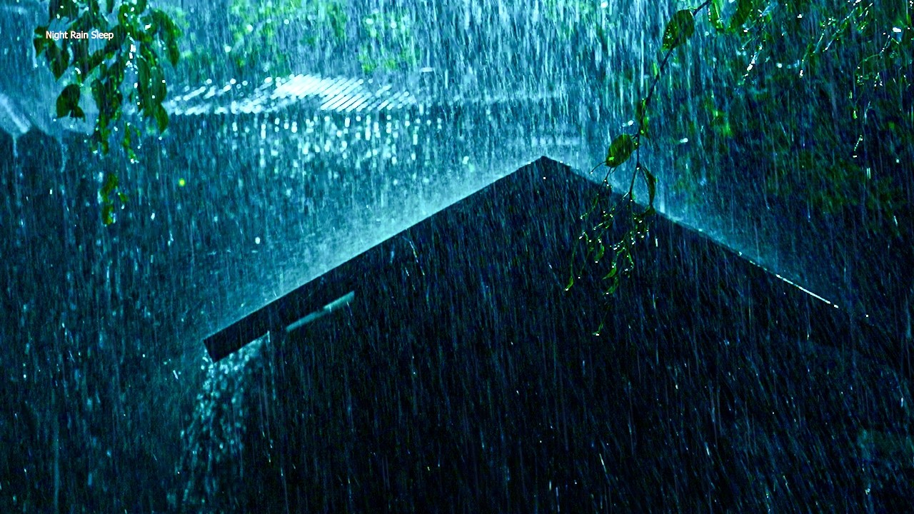 Deep Sleep Instantly With Heavy Rain On Roof & Thunder | Relaxing Rain Sounds For Sleep, Meditation