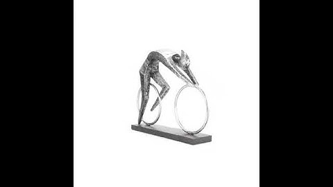 Abstract Racing Cyclist Sculpture