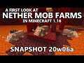 Nether Mob Farms in 1.16 - Snapshot Discussion 20w06a