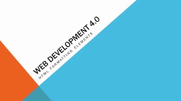 EasyWeb - HTML for Beginners 2020 #04 - HTML Formatting Elements