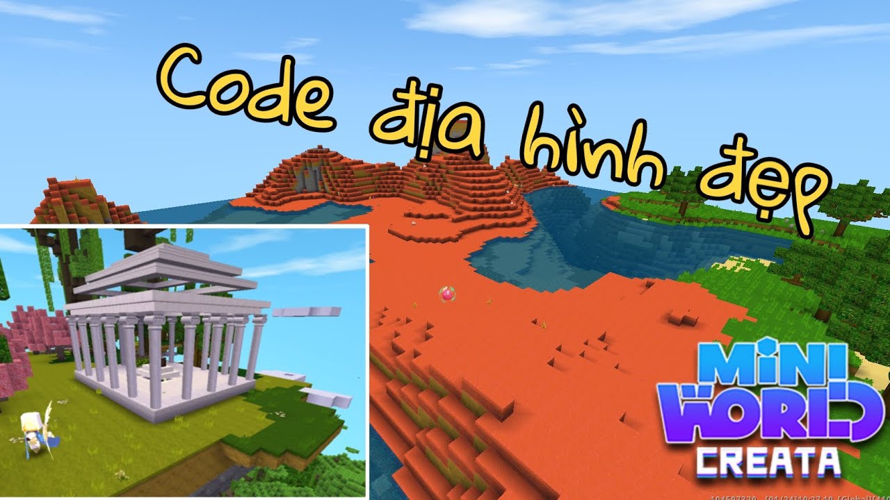 Mini World code địa hình đẹp phần 2. - YouTube