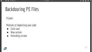 16 Backdooring PE theory