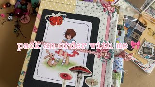 pack an order with me | handmade junk journal