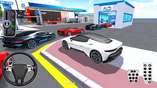 Car Wash & Gas Station New Bugatti Ferrari Car Funny Driver - 3D Driving Class - Android Gameplay 4k screenshot 1