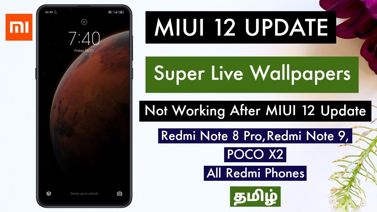 Miui 12 Update - Super Live Wallpapers Not Working On Redmi Note 8 Pro !  Super Live Wallpapers - Youtube