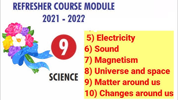 9th science Refresher course ||  English medium || 4 to 10 || Answer Key @Kanishai