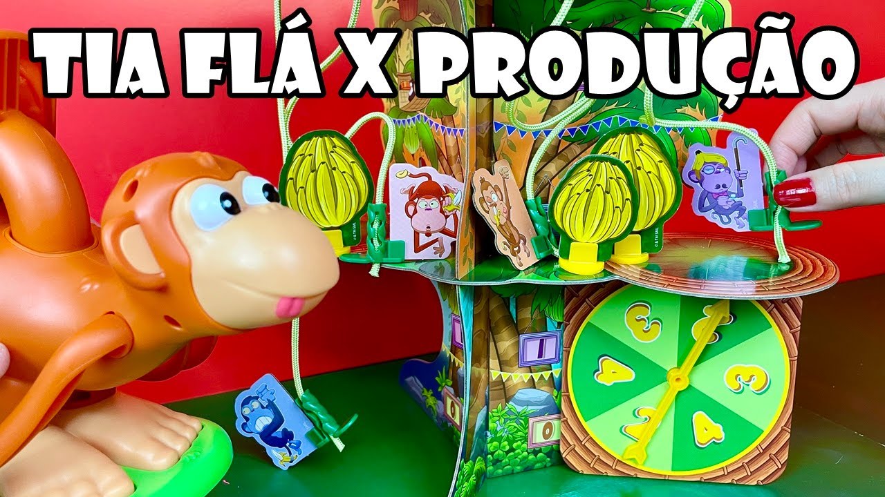 Macaco DERRUBA BANANA! Tia Flá X Produção