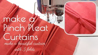 📌How to make a Pinch Pleat window curtains | Beginner's Guide to Making Pinch Pleat Window Curtains