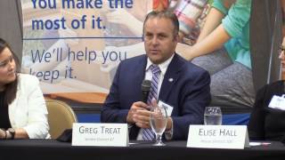 Sen Greg Treat makes an opening statement