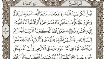 (7) القرآن الكريم الجزء السابع مكتوب الشيخ علي الحذيفي