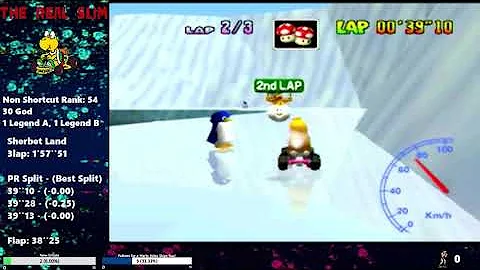 Mario Kart 64 SL 3lap 1'57''51 (NTSC: 1'37''73)