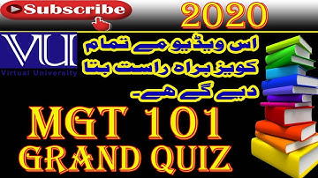 SOLUTION Grand Quiz No. 1 (MGT101 – Financial Accounting) Fall 2020 ||Think & Do