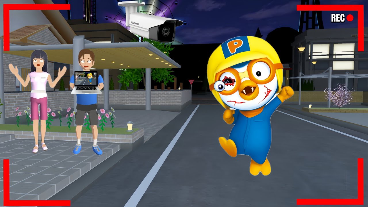 Yuta Mio panik PORORO BERMATA MERAH menculik mereka😱|sakura school simulator 