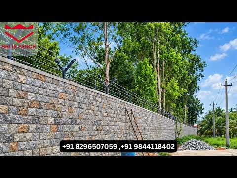 Criss-Cross Wall Security Fencing | Strong Wall Top Security Solution | HELIX FENCE