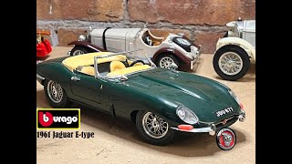 Burago Jaguar E Type Diecast 1:18 Closeup