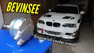 Bevinsee oil cooler cap install + review - Performance BMW E46 M54 engine  oil cooler maxpeedingrods