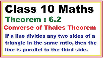 Theorem:6.2 (Converse of Thales Theorem) Chapter:6 Triangles | Ncert Maths Class 10 | Cbse