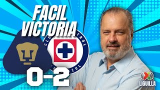 FÁCIL VICTORIA AZUL | Pumas UNAM vs Cruz Azul | Ida Cuartos de Final Torneo Clausura 2024 Liga MX