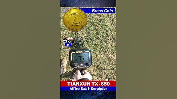 Tianxun tx 850 😊🔊👍Test with Brass Coin #metaldetectors #tianxun #shortsvideo @detectorsound