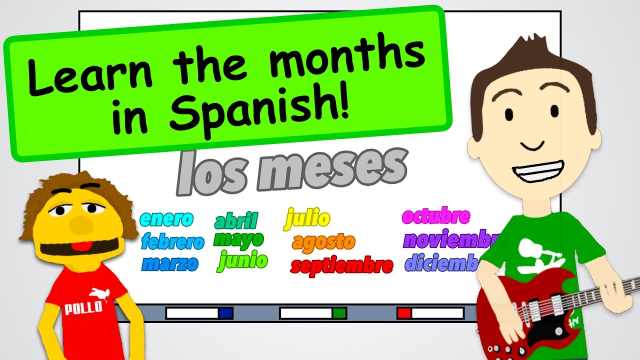 Months Of The Year In Spanish A Song YouTube