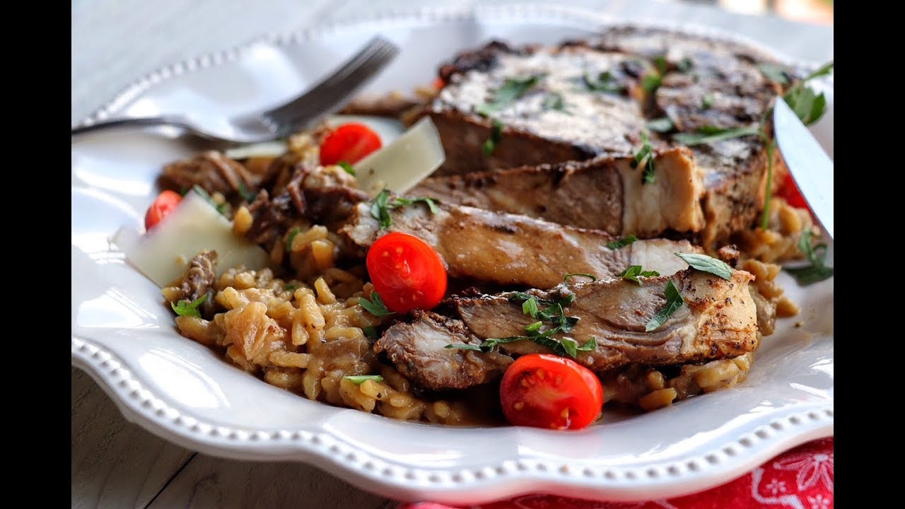 Rib Eye Steak with Porcini Risotto, Live