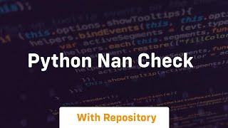 python nan check