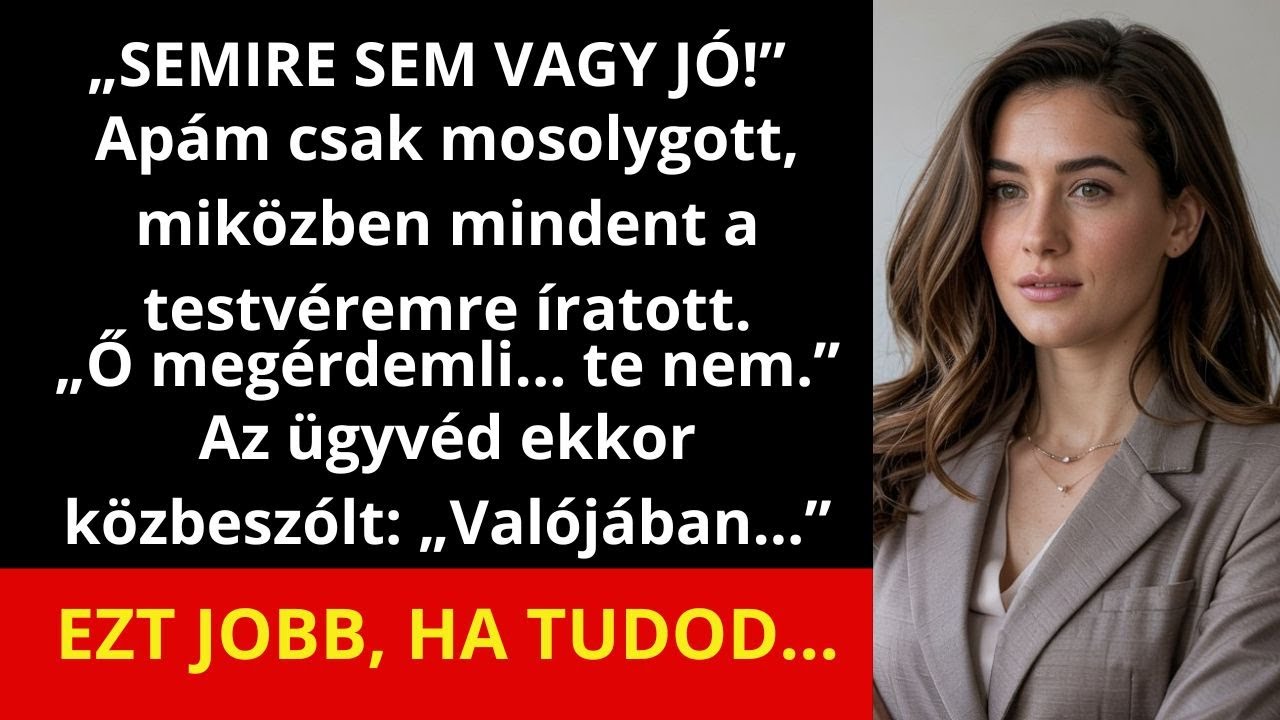 „Apám mindenki előtt megalázott, és azt mondta semmit sem kapok. De az ügyvéd mást mondott…”