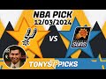 Spurs vs. Suns NBA Pick 12/3/24 π