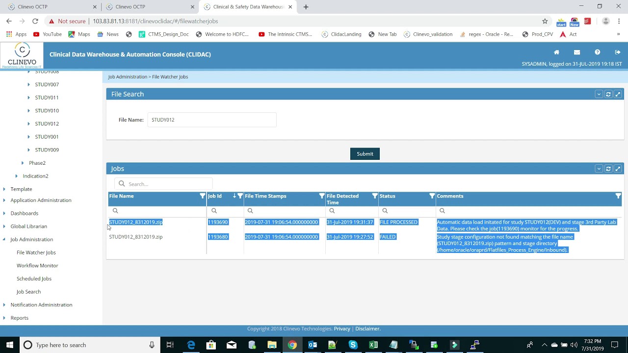 CLIDAC - Clinical Data Warehousing - Data Import