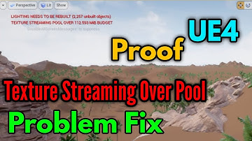 UE4 Texture Streaming Over Pool Problem Fix Easy way Texture Streaming Over Pool Issue Fix UE4 #ue4