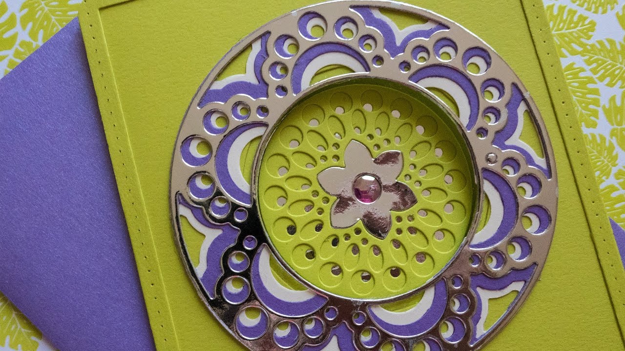 Fun Fold Window Card with Layered Die - YouTube