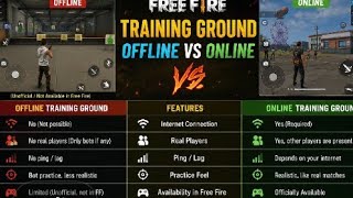 Free Fire Training Ground Offline VS Online 🔥 training ground 