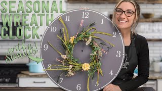 Paint a DIY Clock with Stencils | Seasonal Wreath & Home Decor