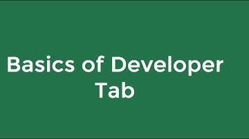 Activate Developer Tab in 2007-2016 in Excel in Hindi