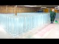 東京の水道水を世界一透明な氷にする工場 / Japanese factory processes Tokyo tap water into the world's clearest ice