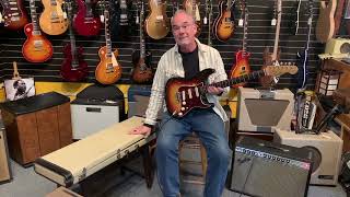 A 1963 Fender Stratocaster and a 1976 Fender Deluxe Reverb